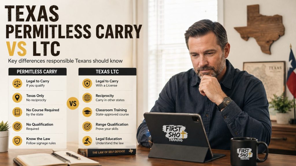 Texas Permitless Carry Versus Texas LTC