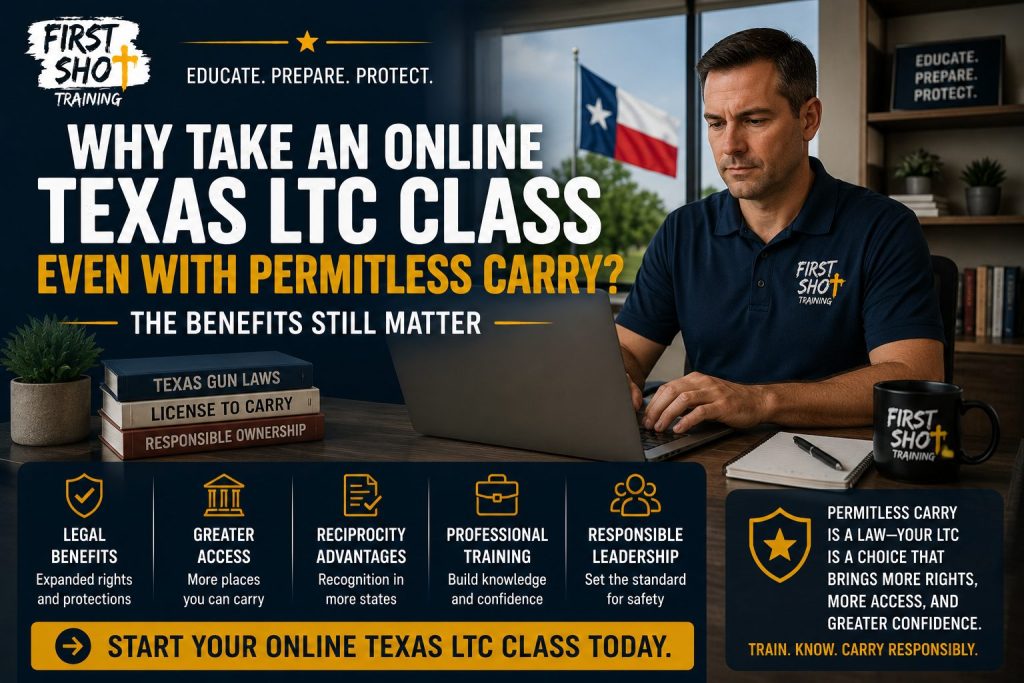 Why Take an Online Texas LTC Class If Texas Has Permitless Carry?