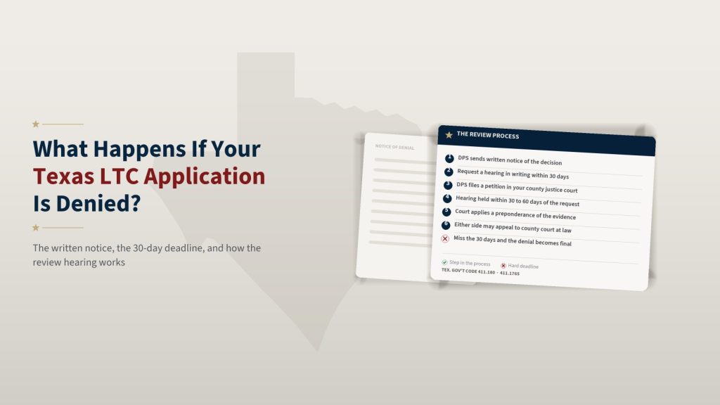 What Happens If Your Texas LTC Application Is Denied?