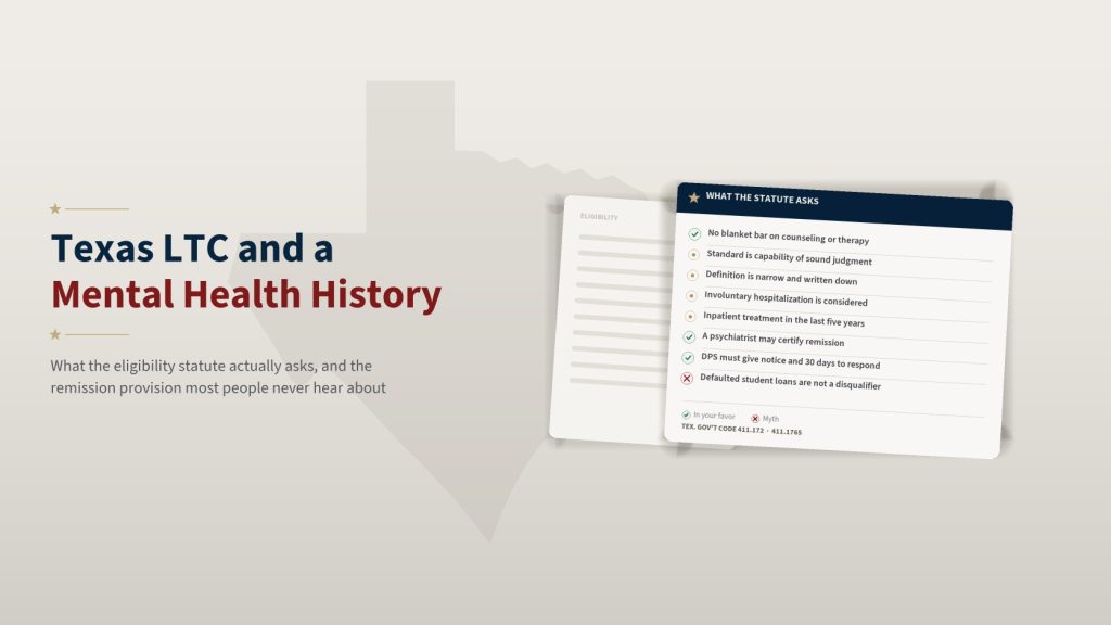 Can You Get a Texas LTC If You Have a Mental Health History?