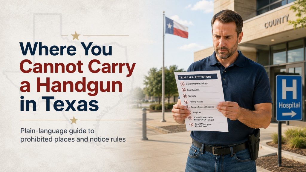 Where You Cannot Carry a Handgun in Texas